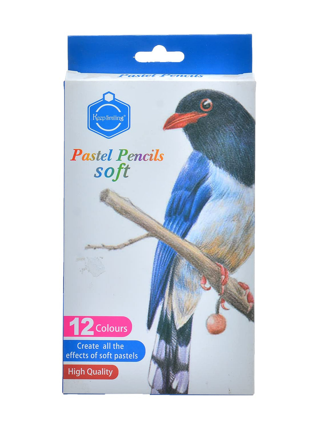 Keep Smiling Soft Pastel Pencils Pack Of 12 Pcs. - Multi Color