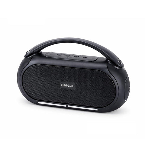EILLIE EHH-325 Portable Bluetooth Speaker with Bass, RGB Lighting, 15W Stereo Sound System, Touch Controls, Black