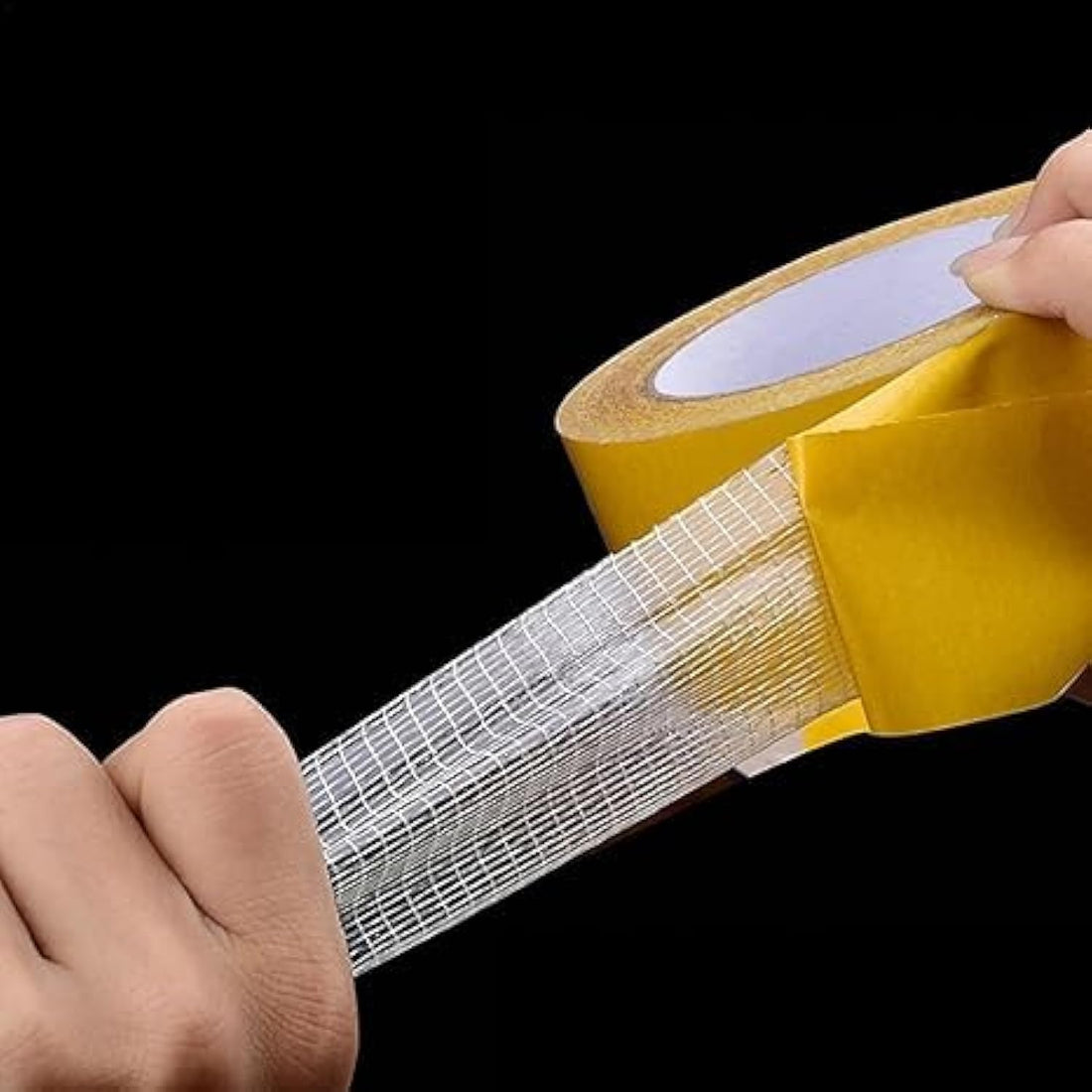 Wide Double sided adhesive tape,Strong adhesive wall mounting tape with fiberglass mesh - Transparent wall mounting tape for connecting carpets and wrapping channels 5cmX300cm