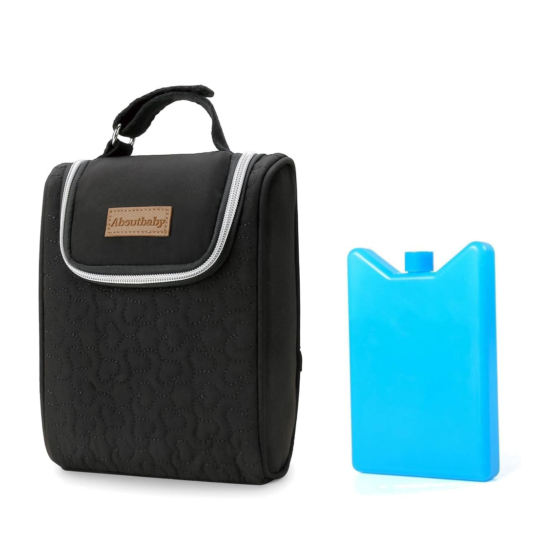 Baby Bottle Cooler Bag With Adjustable Strap, Up To 9 Ounce Insulated Bag, Breastmilk Storage Tote For Daycare, Travel & Work, Water-Resistant Thermal Nursing Moms (Black)