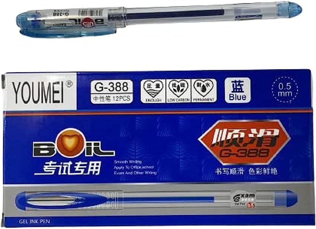 Global Store 0.5mm Pen Case, G-388, Blue, 12 Pens (Blue)