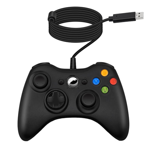 Gam3Gear Wired USB Game Pad Controller Joypad for Microsoft Xbox 360 Slim Windows PC (Black)