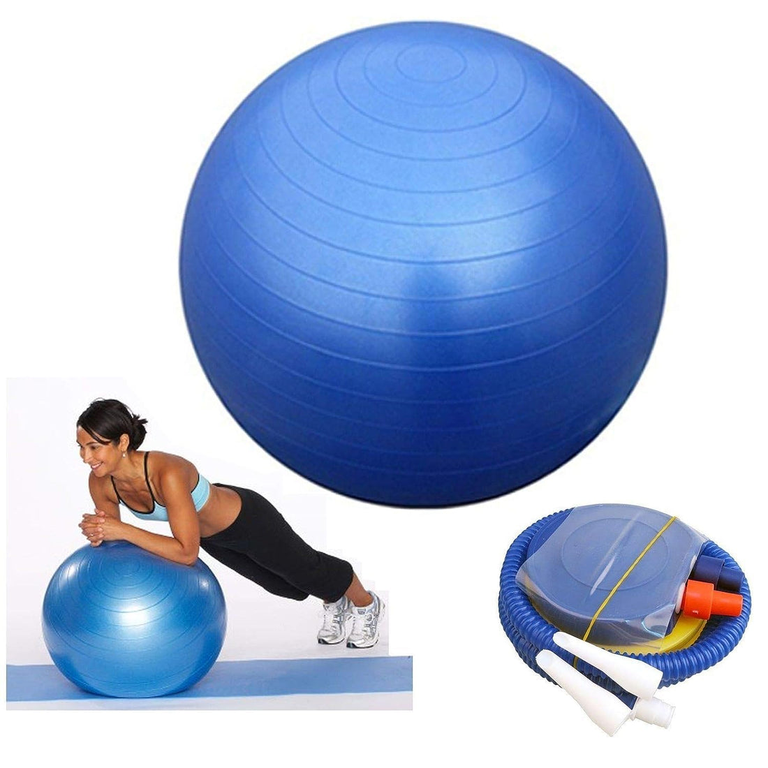 Generic Anti burst gym exercise sports swiss yoga aerobic body fitness ball (65cm, blue)