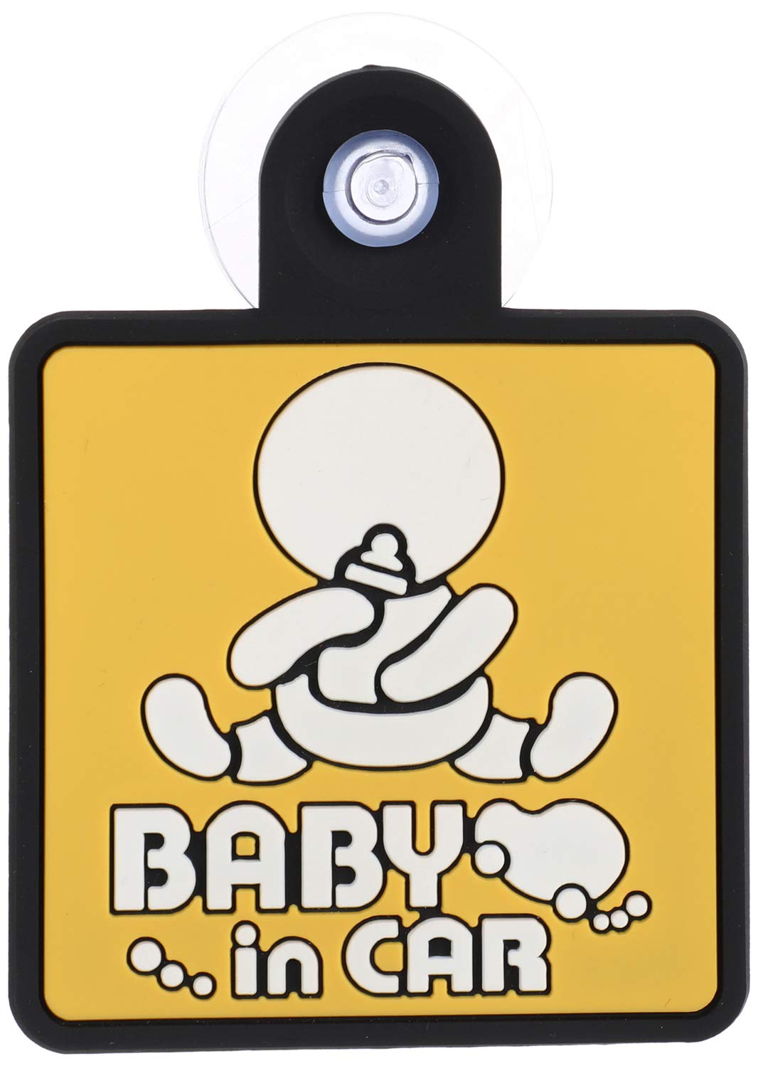 Baby in the car Emoji Sticker for Car, Bumper Window Decals for Trucks Motorcycle Laptop Skateboard Guitar Travel Case Wall Door Luggage Sticker - Yellow