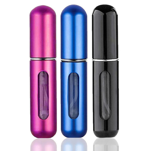 - Portable Travel Perfume Atomizer, Refillable Perfume Atomizer, Pocket Mini Spray Canister, Portable Spray Dispenser, Leak Proof Aroma Pump Canister, Travel Accessories 5ml - 3Pcs - by Rana Store