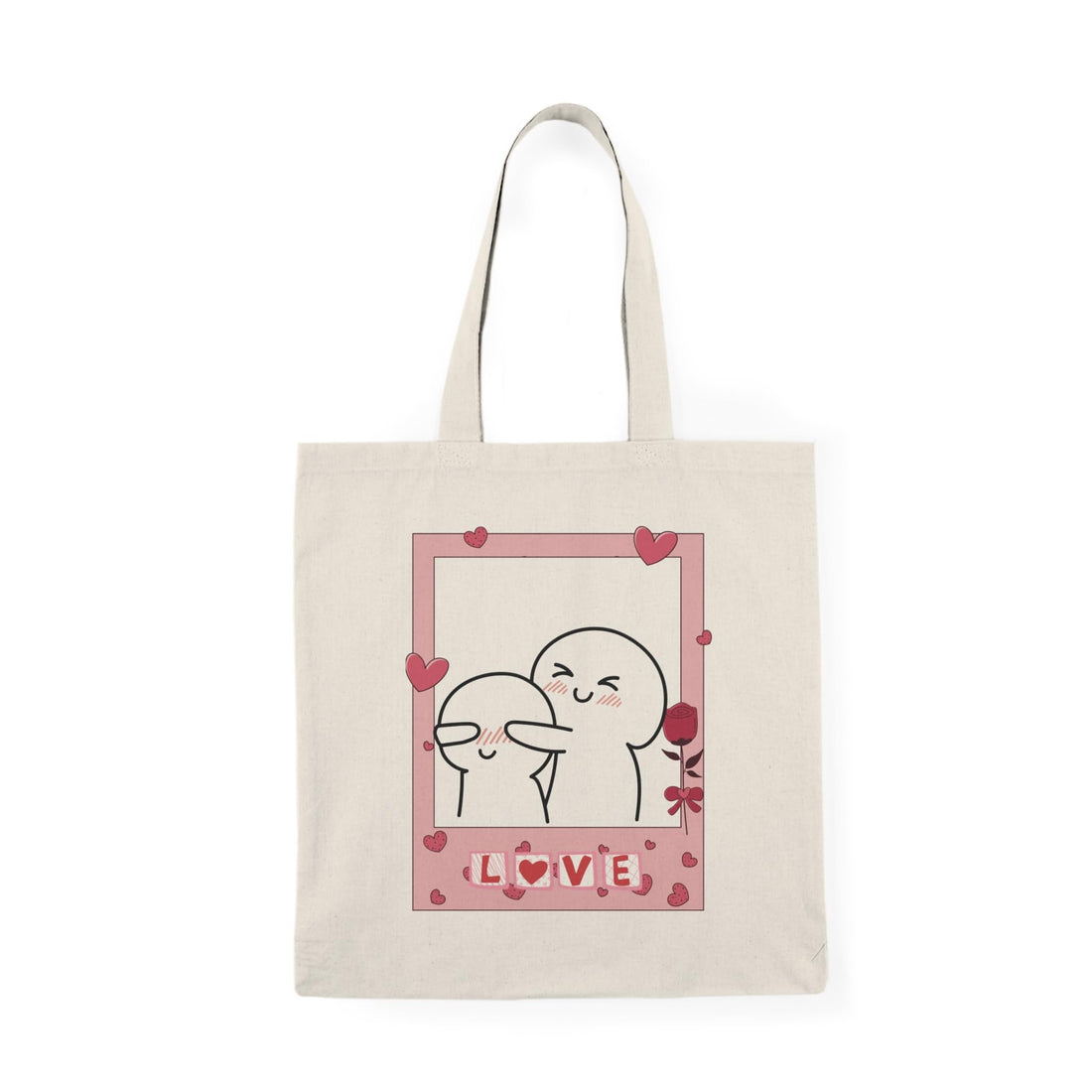 Totypug Canvas Zipper Bag 92-Love Forever Tote Bag With Zipper