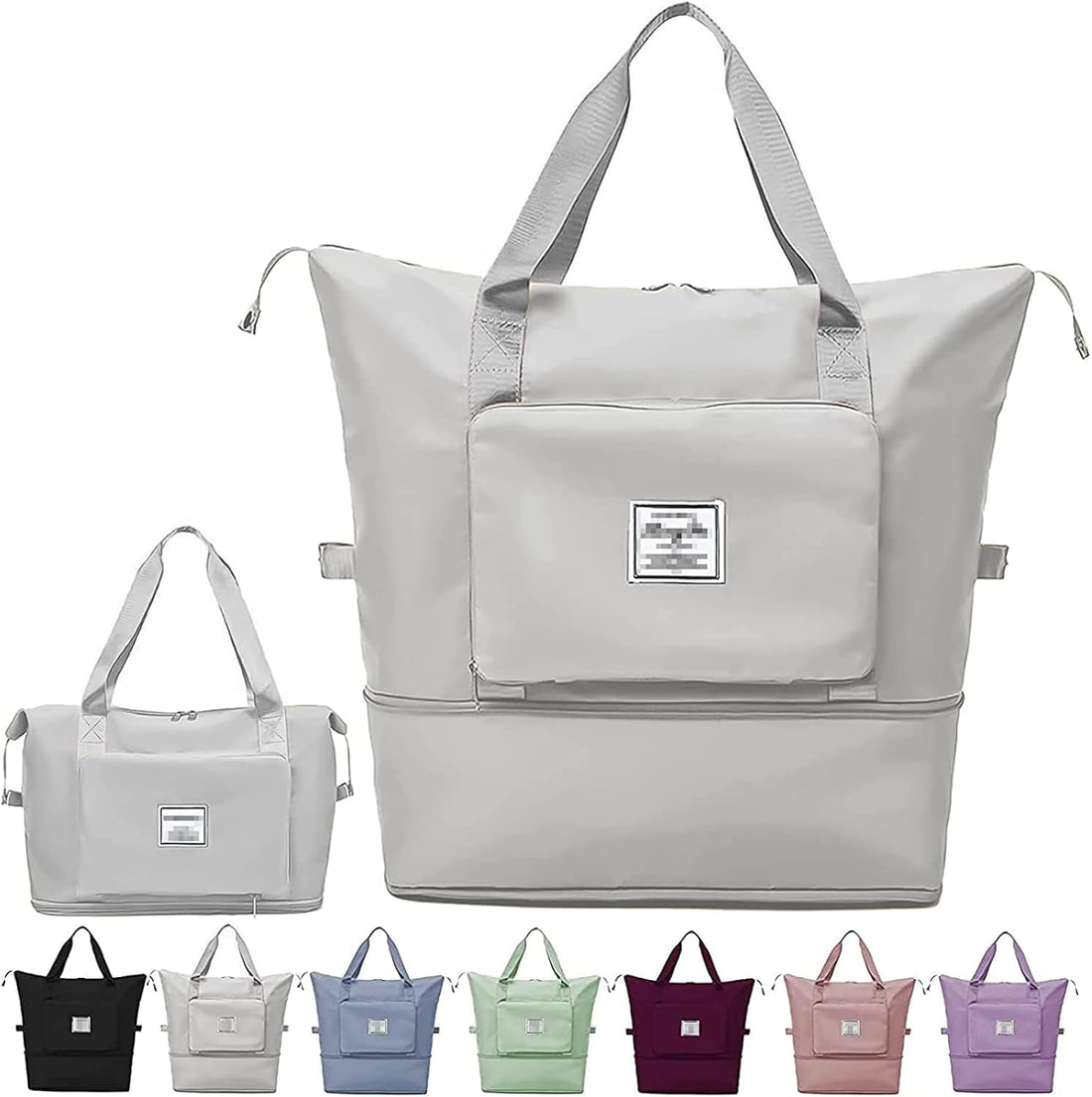 Circle M Large Capacity Folding Travel Duffel Bag: Waterproof Oxford Carry-On for Gym Vacation – Grey