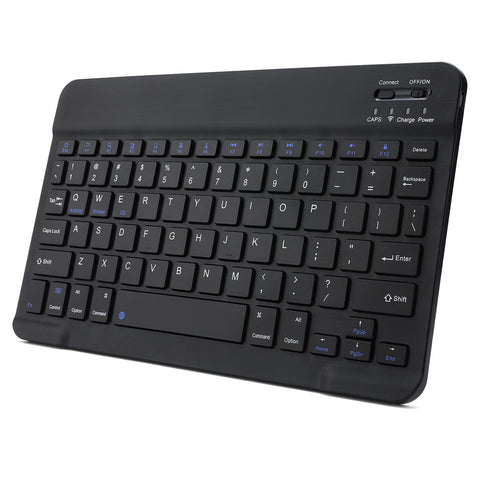 Ultra-Slim Rechargeable Bluetooth Keyboard Portable Wireless Keyboard for iPad iPhone, Android Samsung Galaxy Tablet Smartphone Cell Phone