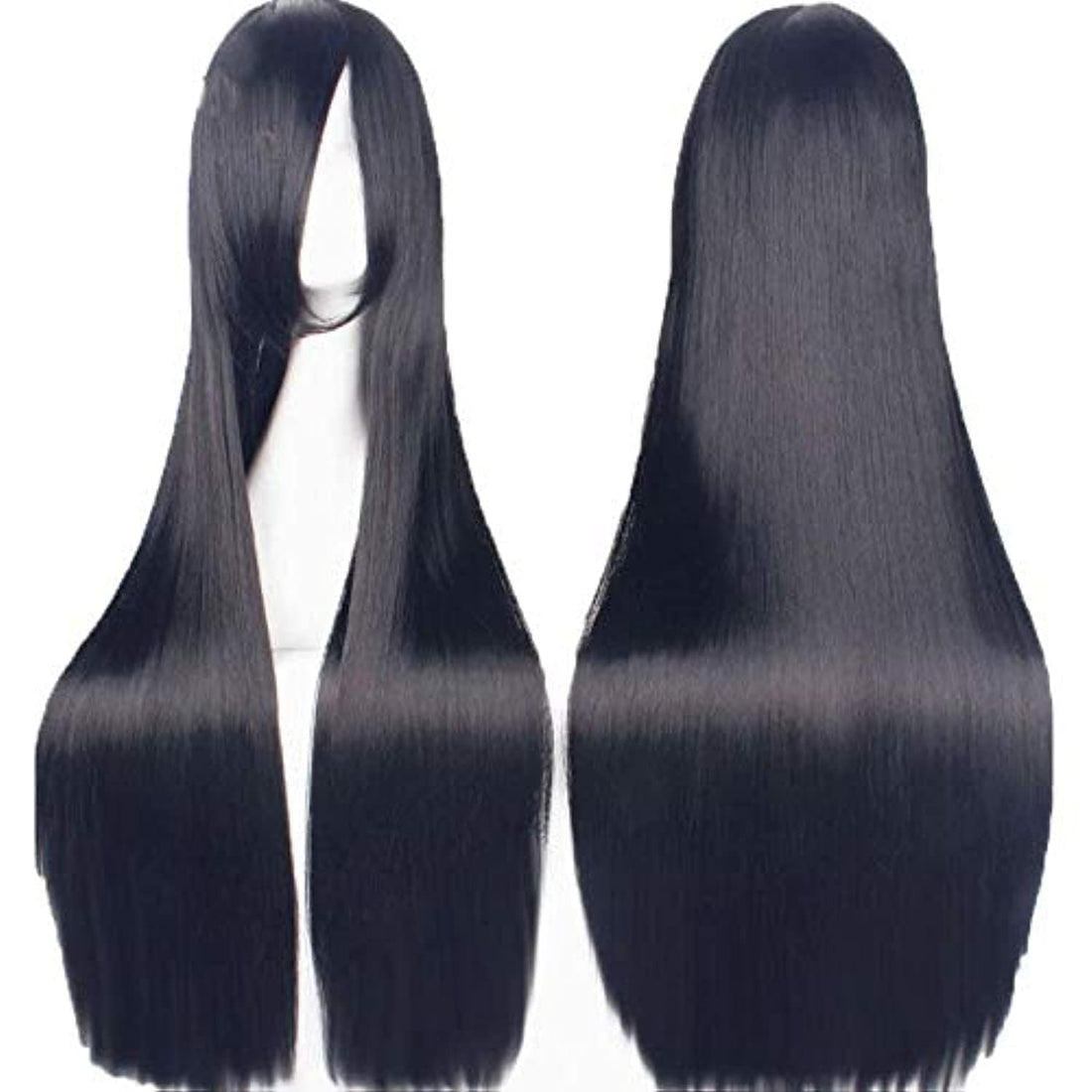 ECIF Cosplay Wig Animation Wig Yan Magic Love/Black Long Straight Hair 100Cm Straight Hair
