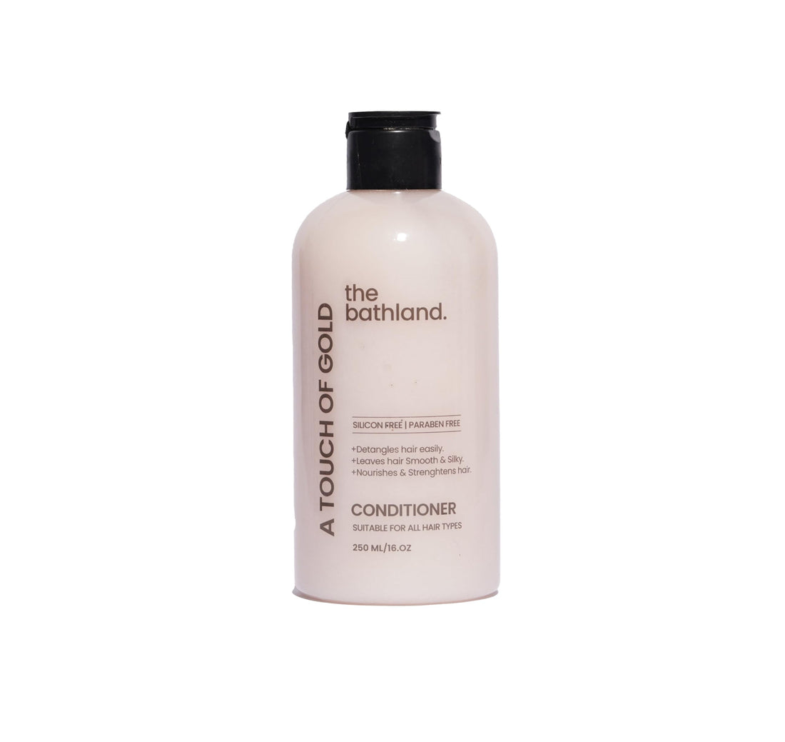 The Bath Land - Unisex Touch Of Gold Silicon Free Conditioner For All Hair Types - 250 Ml