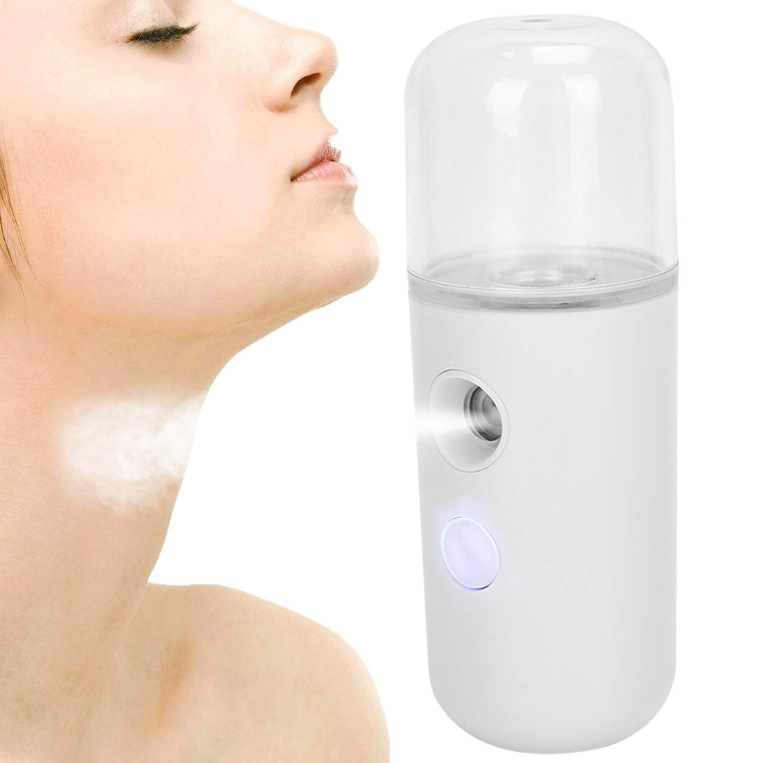 Yosoo Nano Facial Mister, Mini Facial Steamer,Facial Mist Sprayer,Handy Moisturizing Mist Sprayer, Atomization Eyelash Extensions Skin Care Steamer, USB Rechargeable (Water Supplementer) (30ml)