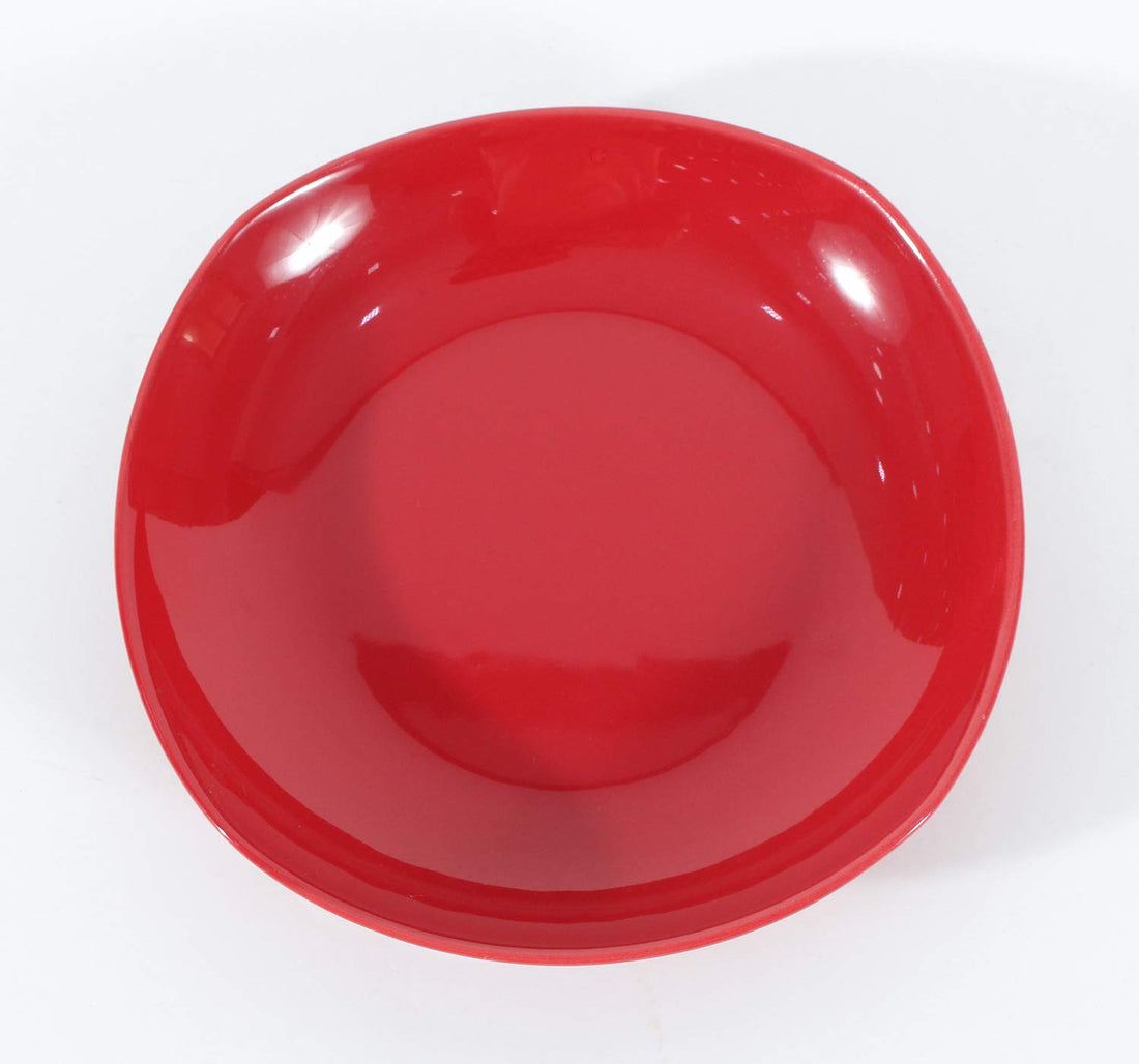 NC SEMI SQUARE 20 CM DEEP PLATE (RED-PRISMA)