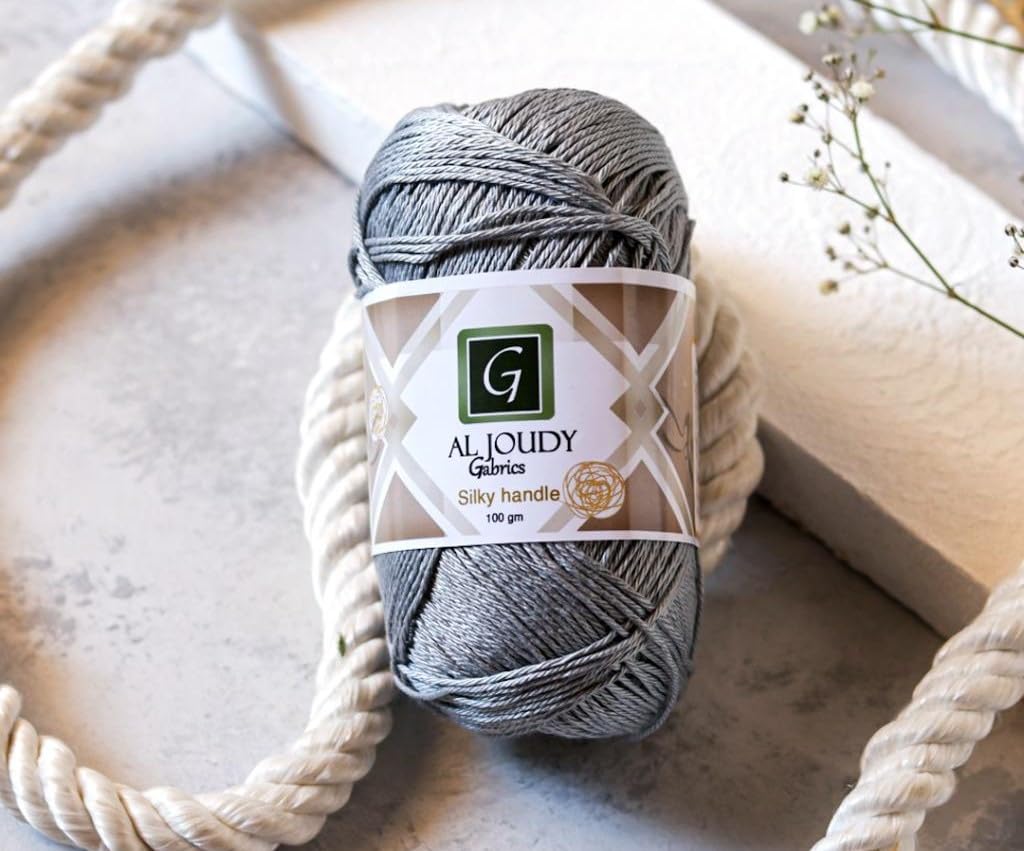 Al Joudy Crochet and Knitting Yarn – 100% Pure Egyptian Long Staple Cotton – Soft and High Quality – Suitable for Amigurumi and Crafts – 100 Grams – Multi Colors – Code 62