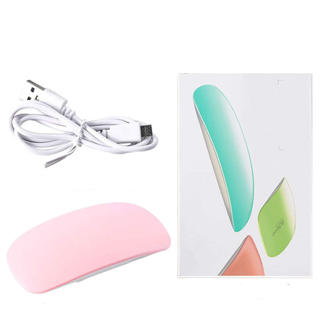 Jsdoin Nail Lamp, 6W Portable Nail Dryer for Gel Polish with 2 Timer Setting (45s/60s) Mini pink