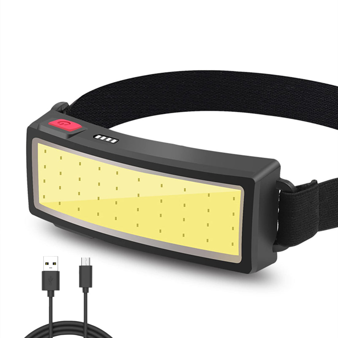 WINDFIRE USB Rechargeable LED Headlamp, Super Bright COB Headlight Wide Beam 10000 Lumens Headlamps, 3 Modes IP65 Waterproof Lightweight Work Light for Cycling, Camping, Hiking, Fishing, Emergency