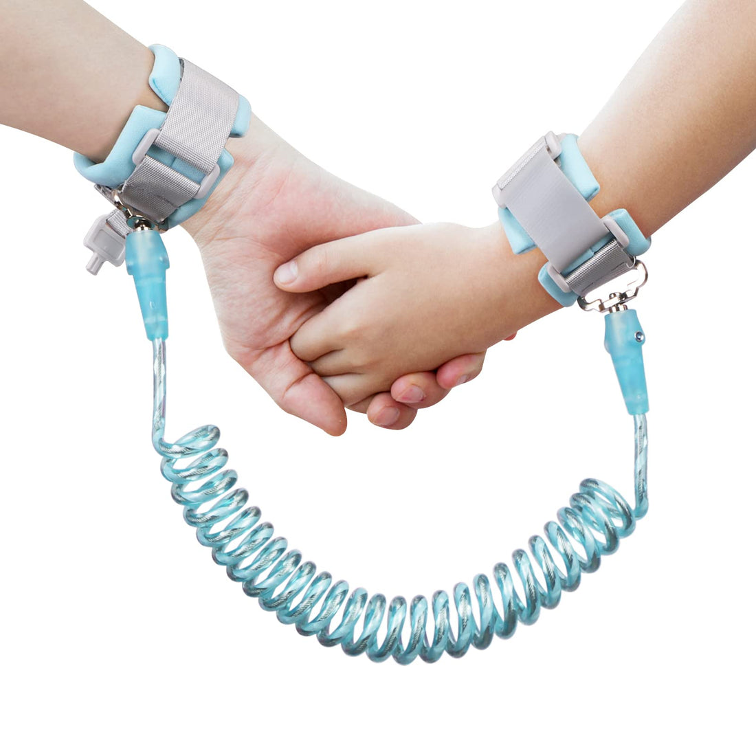 Anti Lost Wrist Link Belt, 2.0M Anti Lost Safety Wristband/Hand Safety Harness Link with Lock Adjustable Belt for Kids, Baby Toddler Kids Walking Travel Outside, Blue