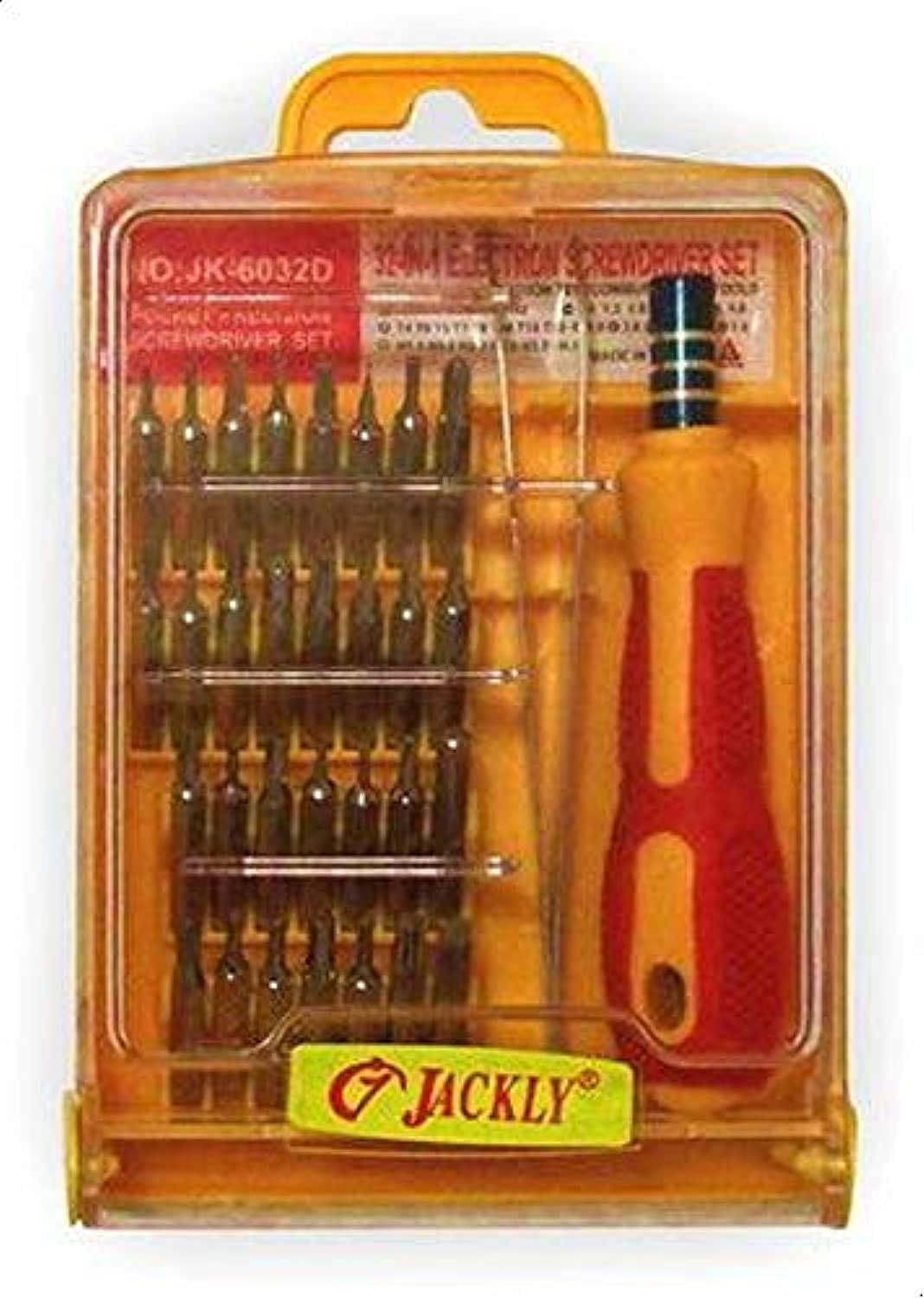 Jackly 30-in-1 Multi-Tool Screwdriver Set with Hex, Phillips, Torx, Straight, Y, Star, U-Shape, Triangle Screwdrivers and Tweezers