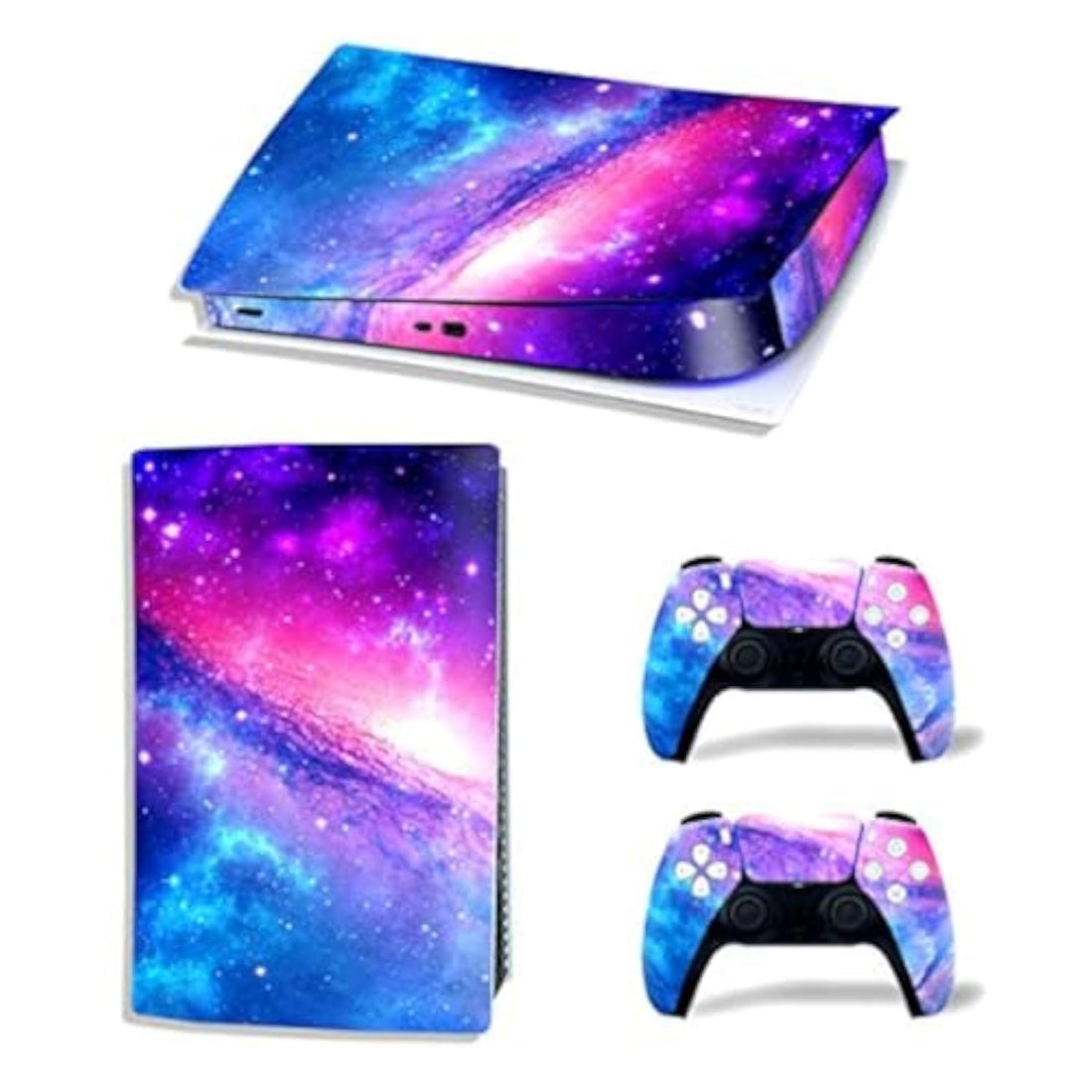 Vinyl Decal Cover Skin Sticker for Playstation 5 Console Controllers (Digital Edition, Colorful)