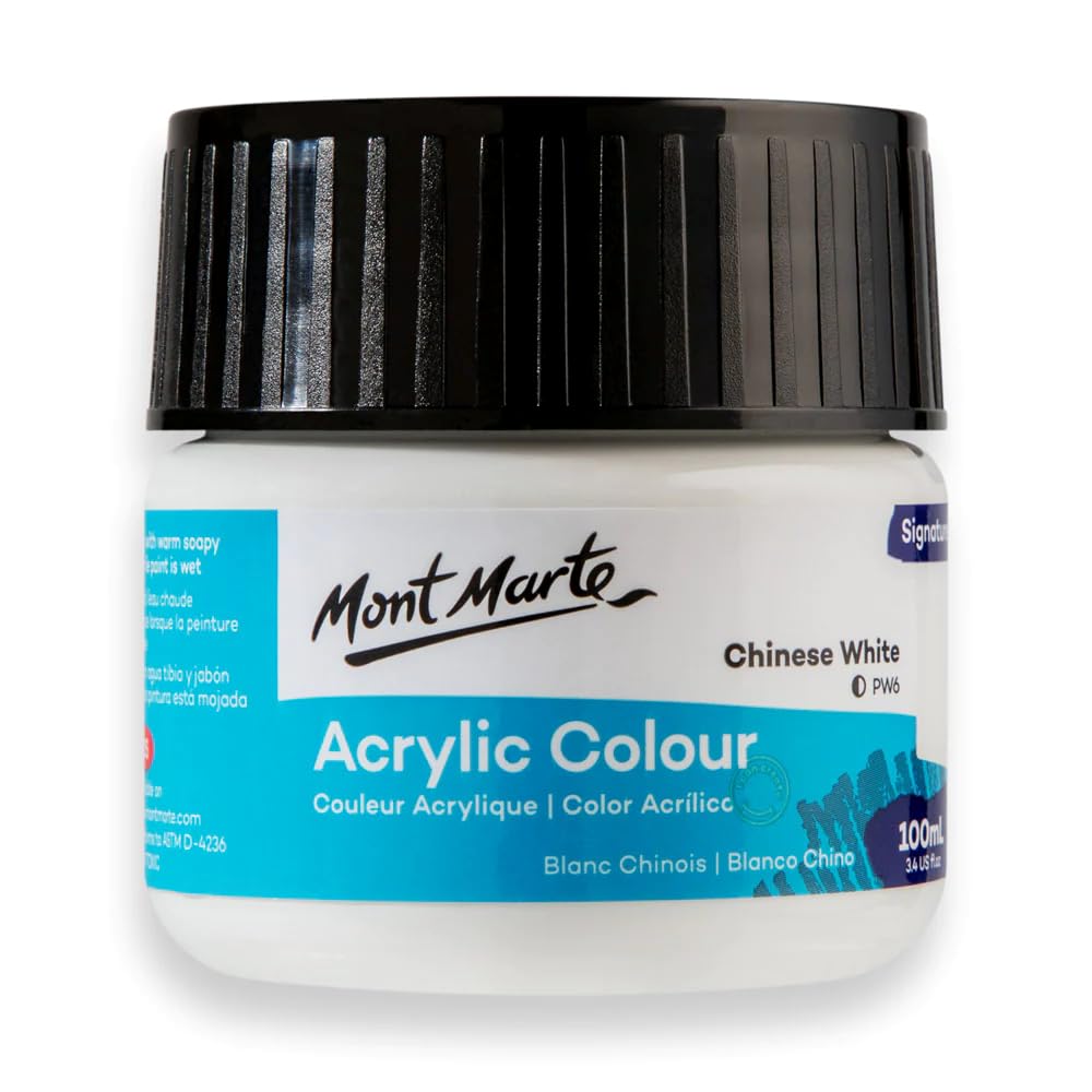 Monte Marte MSCH1052 Acrylic Colour Paint 100 ml, Chinese White