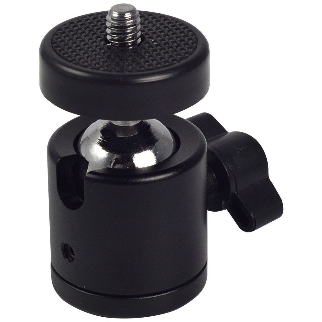 SUBTON Ball Head Swivel Mount with 360 Rotation for Tripod Stand, Compatible with Camera, DSLR, Light, Video Camera, Black, 1/4 Inch 6 MM Connector