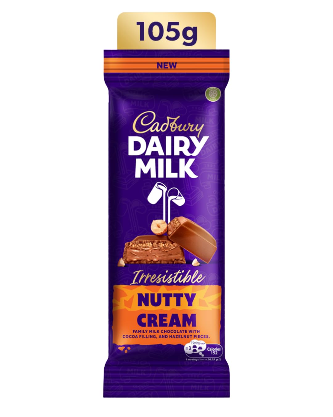 Cadbury Dairy Milk Irresistible Nutty Cream Chocolate Bar 105G