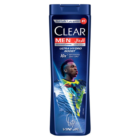 Clear Men Vini Jr. Anti-Dandruff Shampoo Deep Cleanse, 10X Deep Scalp Cleansing With Ultra Performance Formula, 360ML