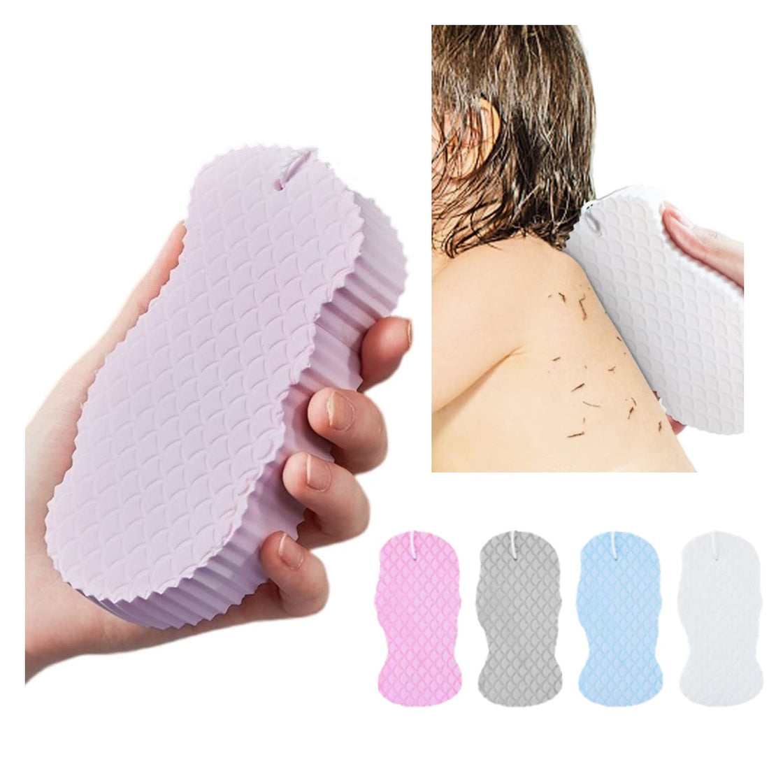 1 Piece Ultra Soft Exfoliating Bath Sponge,Soft Bath Body Shower Sponge,Spa Scrub Exfoliator Dead Skin Remove,3D Bath Sponges for Shower,Reusable Bath Sponge for Adults Children (Pink)