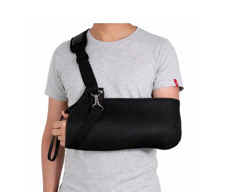 Medical Arm Sling, Double Fixed Design, Built-in Arm Support, Left and Right Arm Sling for Shoulder Elbow Wrist Injuries, Adjustable for Men and Women