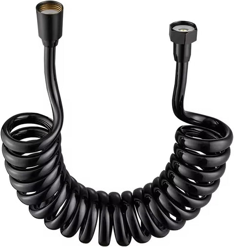 5M Telescopic Portable Travel Bidet Set - Anti-Rust - Easy Installation for Personal Care Indoor and Outdoor (5M Black ABS Spring Flexible Shower Hose)