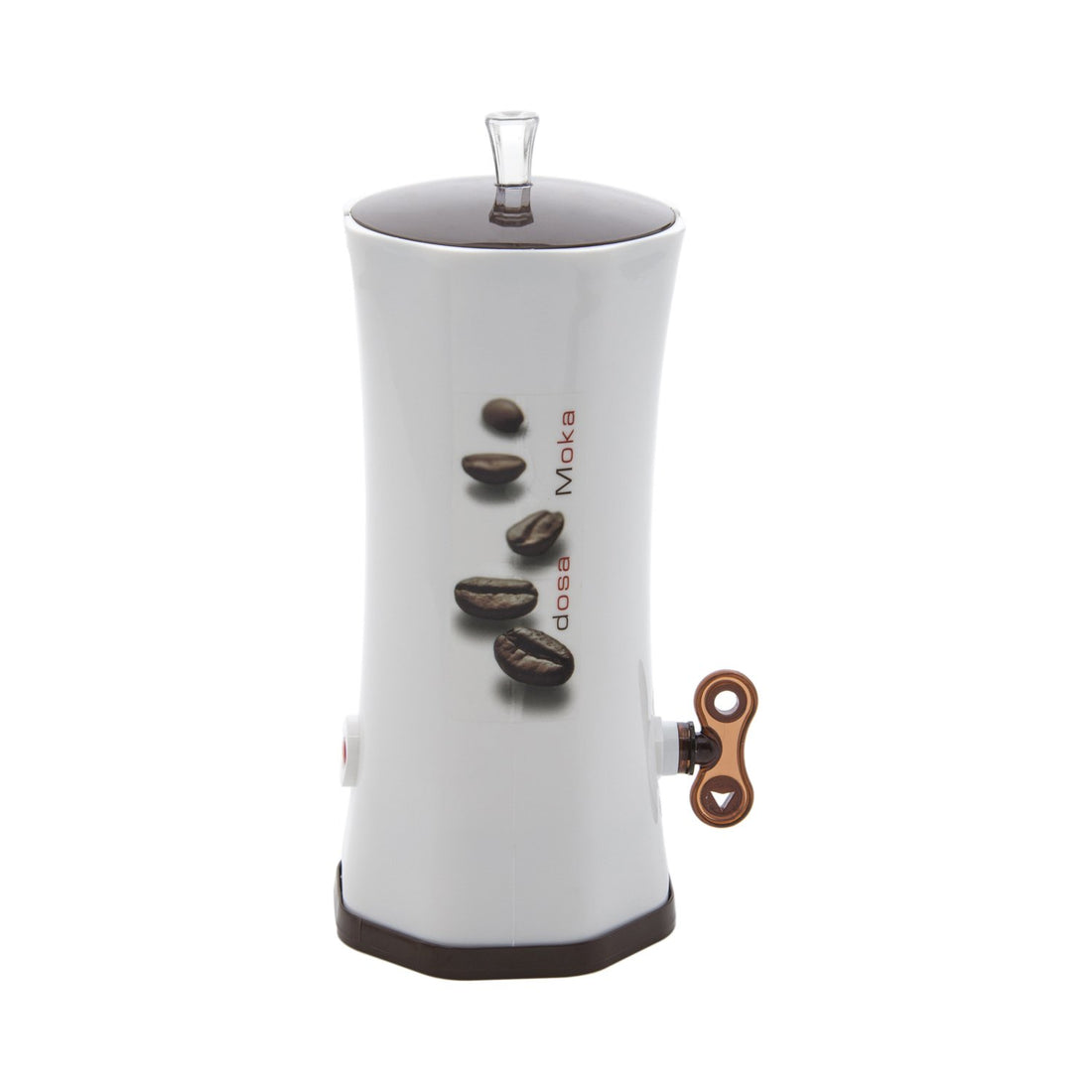 Snips dosa moka espresso coffee grounds plastic dispensing machine, white/brown 020540
