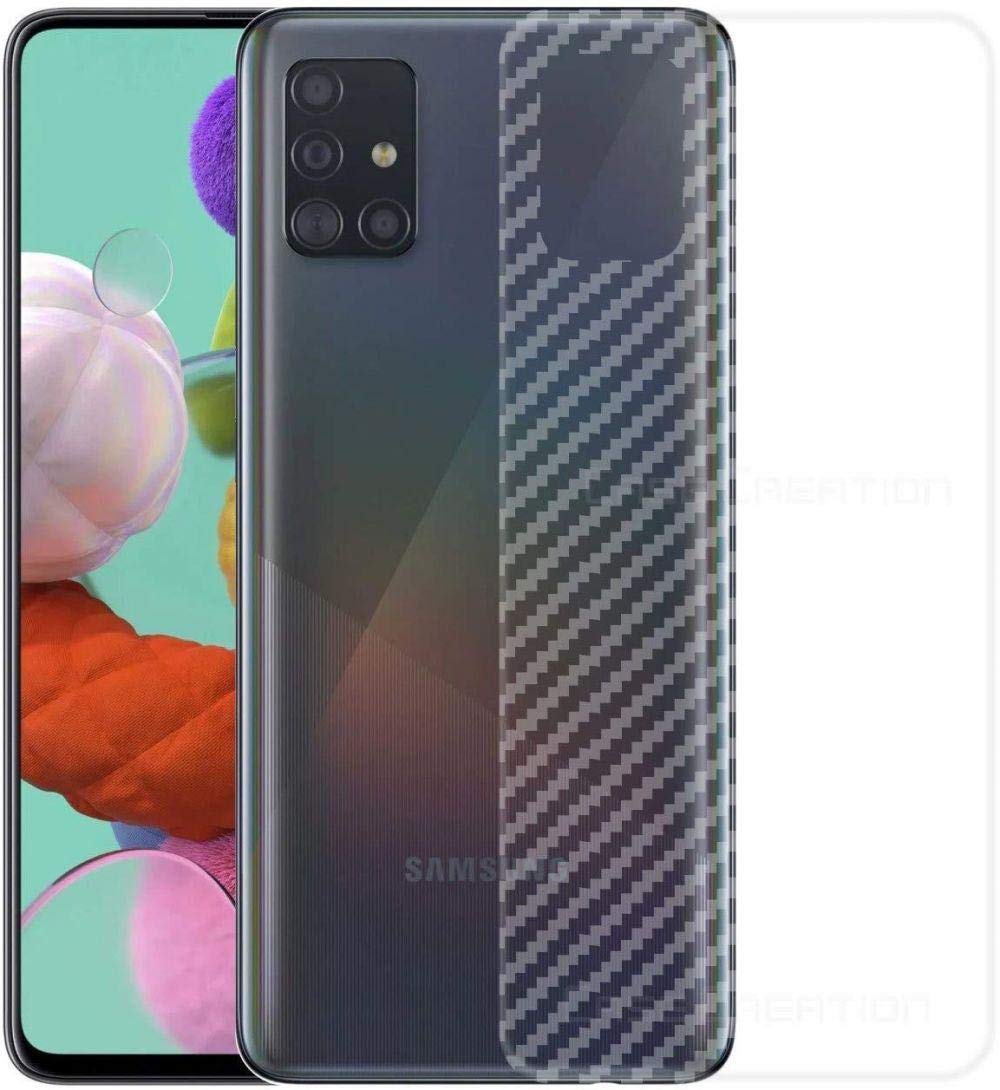 Ultra Thin Slim Fit 3M Clear Transparent 3D Carbon Fiber Back Skin Rear Screen Guard Protector Sticker Protective Film Wrap Not Glass for Samsung Galaxy A71-2725606279312