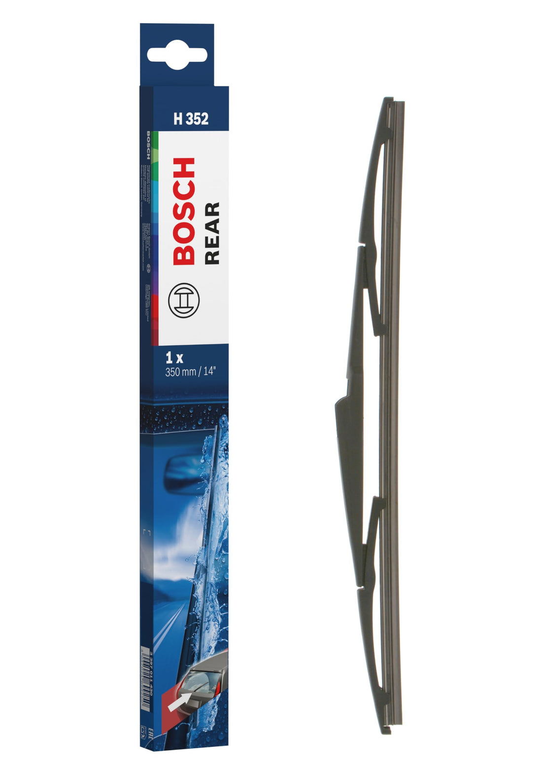Bosch H352 3397011430 Rear Wiper Blade, 14 Inch Length