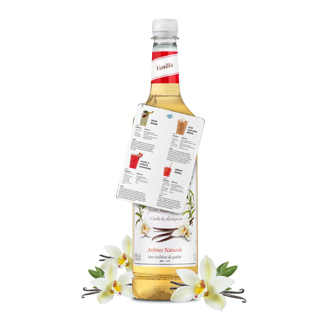 Blue Nile Foods MONIN Premium Vanilla Syrup 1L with FREE Cocktail Recipe Card