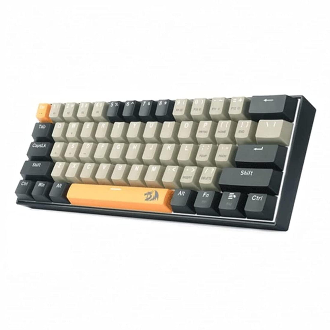 Redragon K606 LAKSHMI 60% Mechanical Gaming Keyboard - (BLUE Switch) - White LED Backlighting - 61 KEYS - Detachable Cable | (K606-OG&GY&BK)