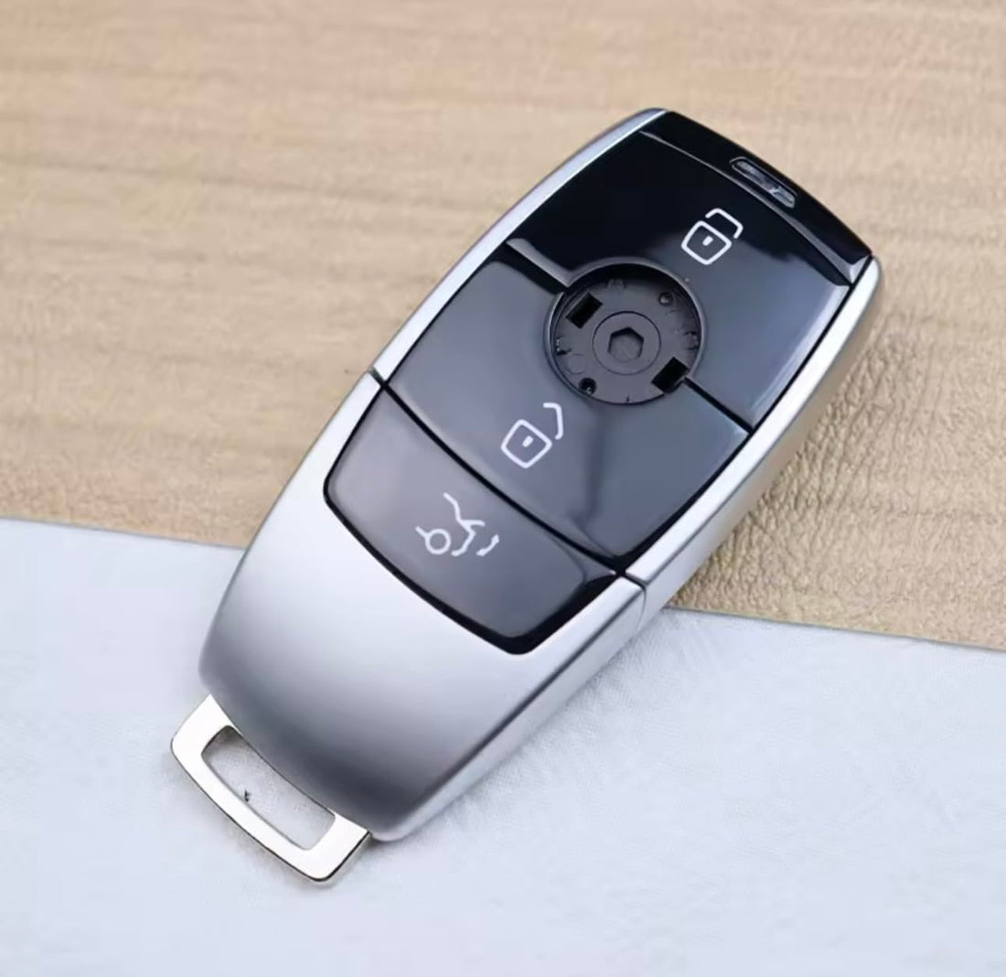 Replacement Car Key Fob Case Housing Shell compatible for Mercedes Benz A C E S G Class GLC CLE CLA GLB GLS W177 W205 W213 W222 X167 AMG with logo