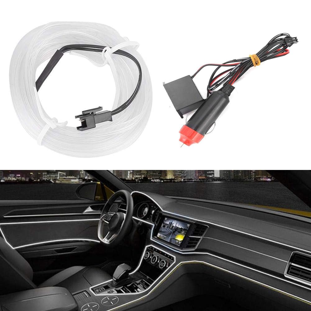 Kaber Egypt 2020 LED Strip Light, Car LED Strip Ambient Light, Car Interior Lighting DC 12V, Car Interior Lighting - 3M - White