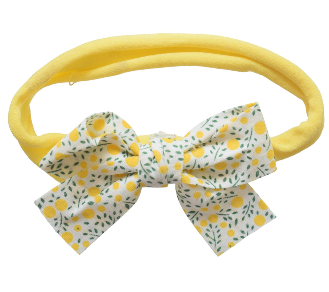 Daphne Bow Hair Tie For Girls - Yellow