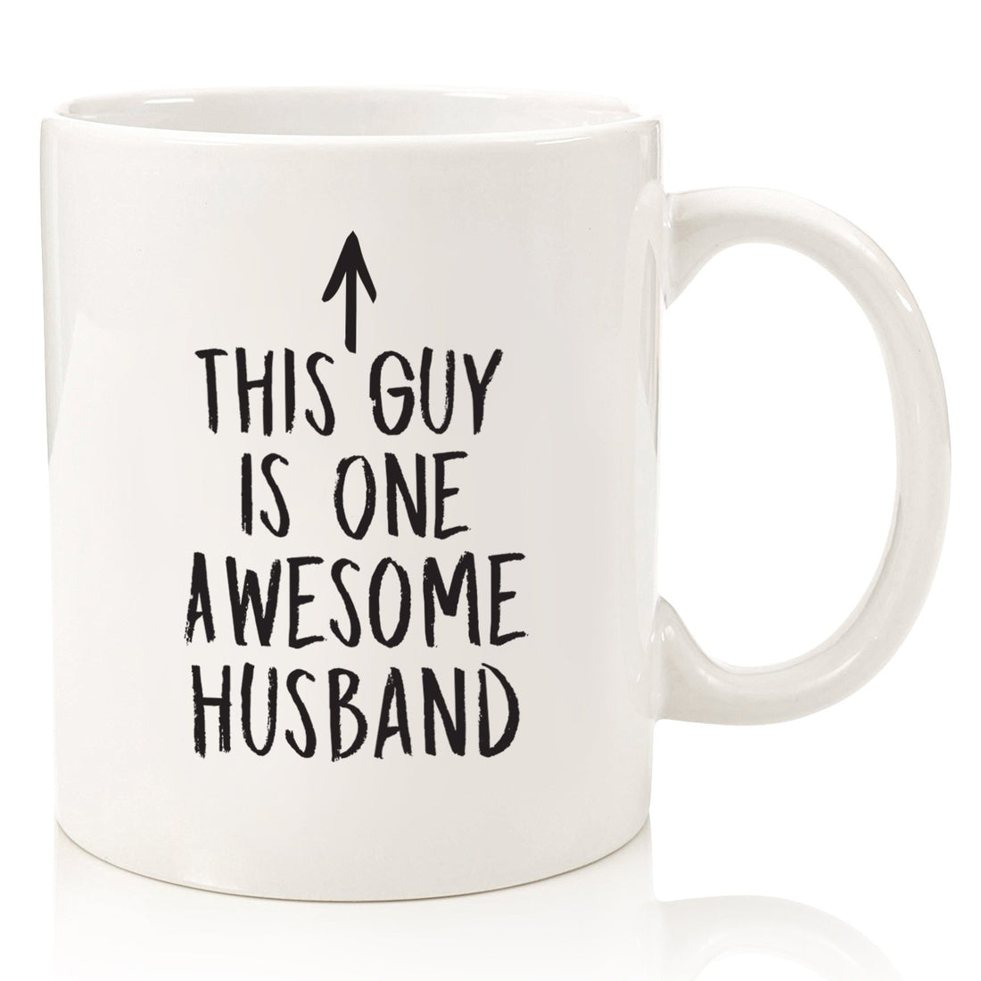 One Awesome Husband Funny Coffee Mug - Best Husband Gifts from Wife - Unique Gifts for Men, Him - Top Anniversary, Birthday Present Idea from Wifey - Fun Novelty Cup for the Mr, Hubby (White)
