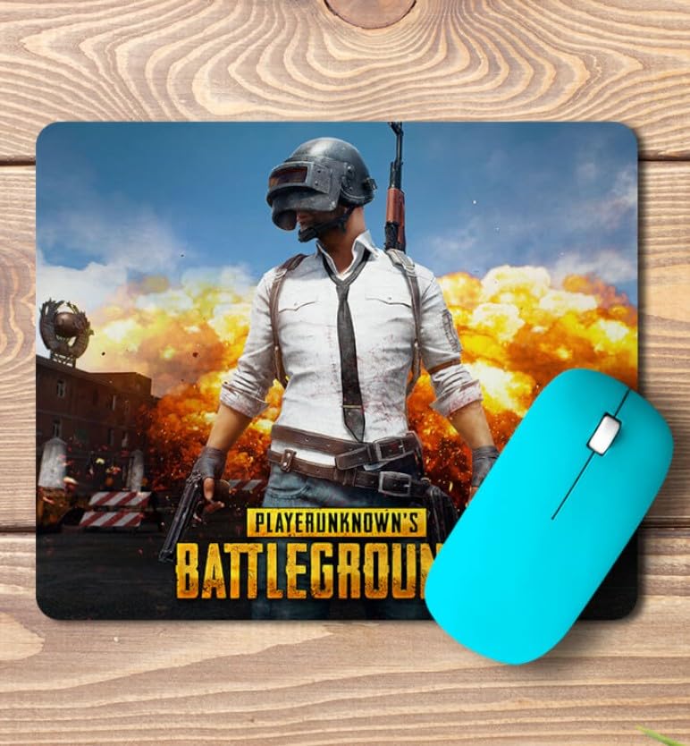 Mouse Pad, Premium-Textured Square Mouse Mat, Non-Slip Rubber Base for Laptop and Computer, 20 x 24cm (PLAYERUNKNOWNS B.B 2)