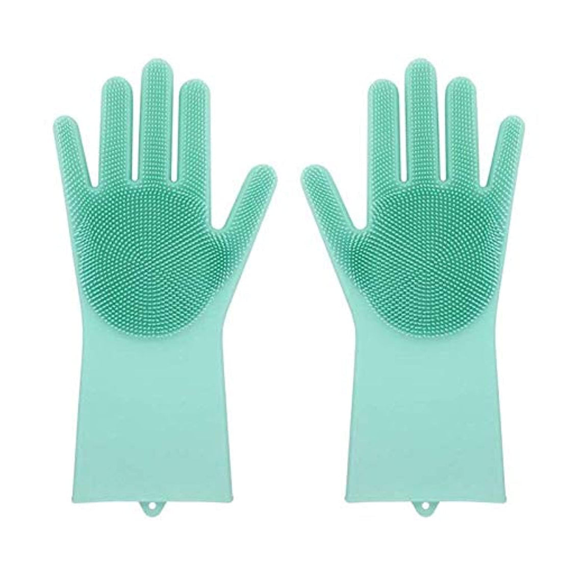 Upgraded Magic Reusable Silicone gloves with Wash Scrubber Heat Resistant for Cleaning, Household, Washing the Car, Washing Pets