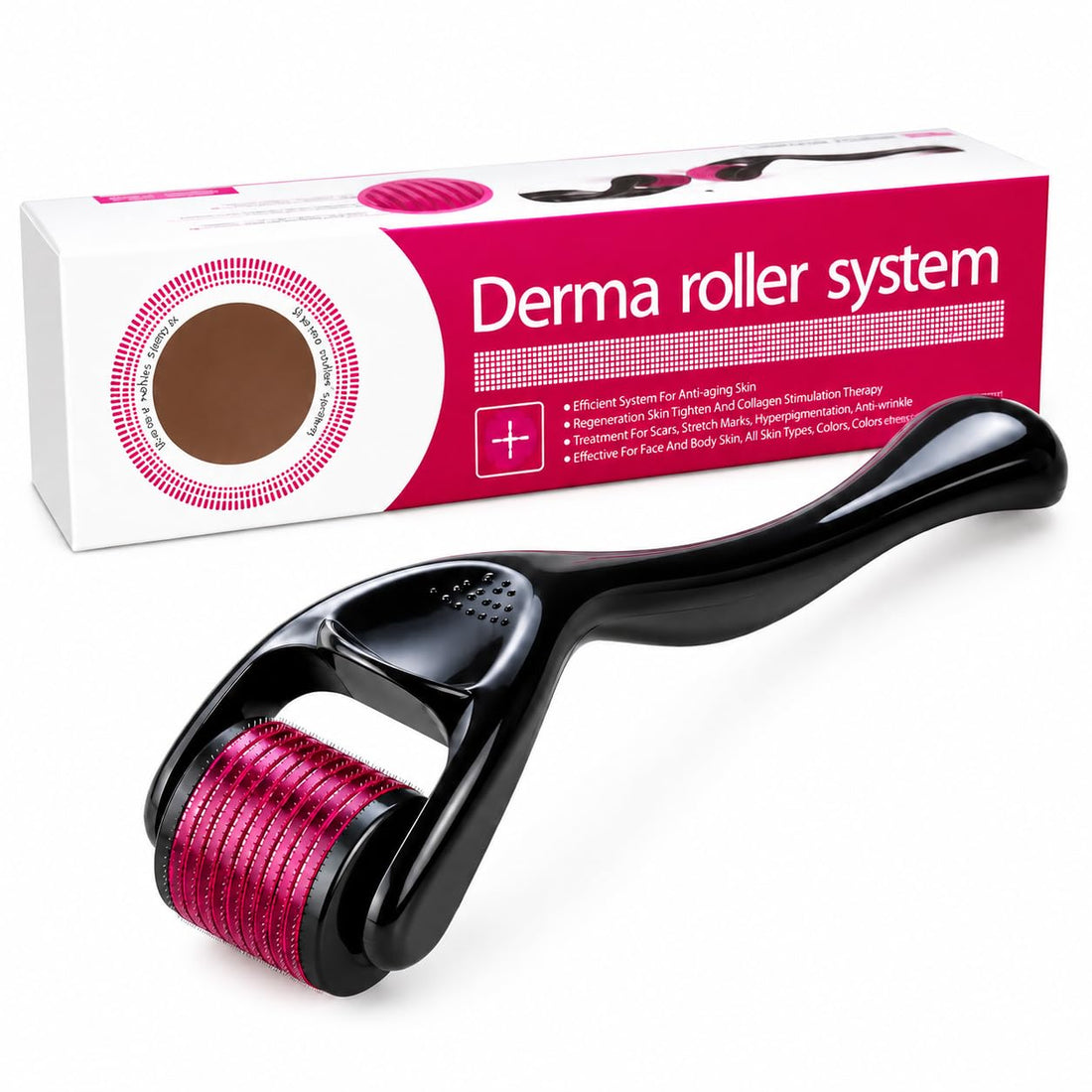 Derma Roller 540 Micro Needles For Face Skin Care Cross Line Roller For Anti Aging Wrinkle Reduction Scar Treatment Skin Regeneration Size DRS150 (1.50 mm)