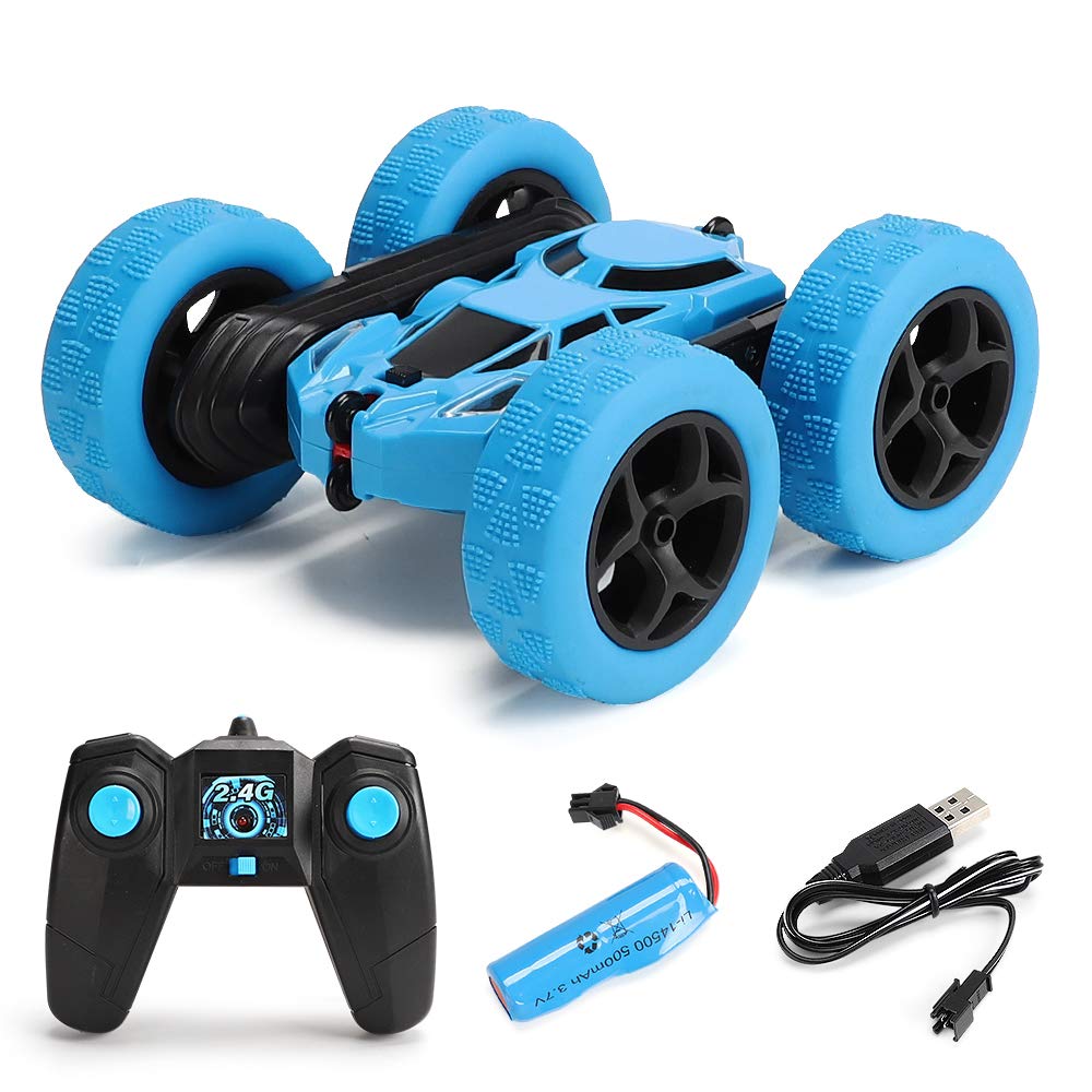 Remote Control Car RC Cars - Drift High Speed Off Road Stunt Truck, Race Toy with Rechargeable Battery, 4 Wheel Drive, Cool Birthday Gifts for Boys and Girls Ages 6+ Year Old Kids (Blue)