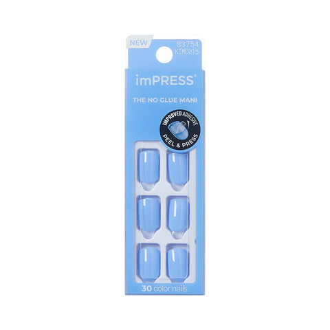 Kiss Impress Press-On-Manicure Nails 30 Count Baby Why So Blu (Pack of 2)