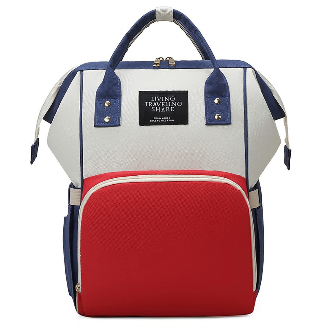Diaper Backpack Multifunctional Travel Backpack Diaper Bag Large Capacity Baby Bag Nursing Bag Fashion Mommy Spacious Waterproof, Red Beige Blue
