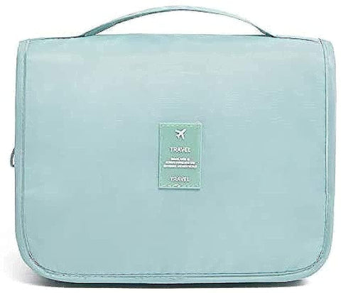 Makeup Hand Bag Portable Multi Brush Holder Bag For Travel, Home|Cosmetic Organizer Detachable Pouch for Women and Girls - Lite Blue