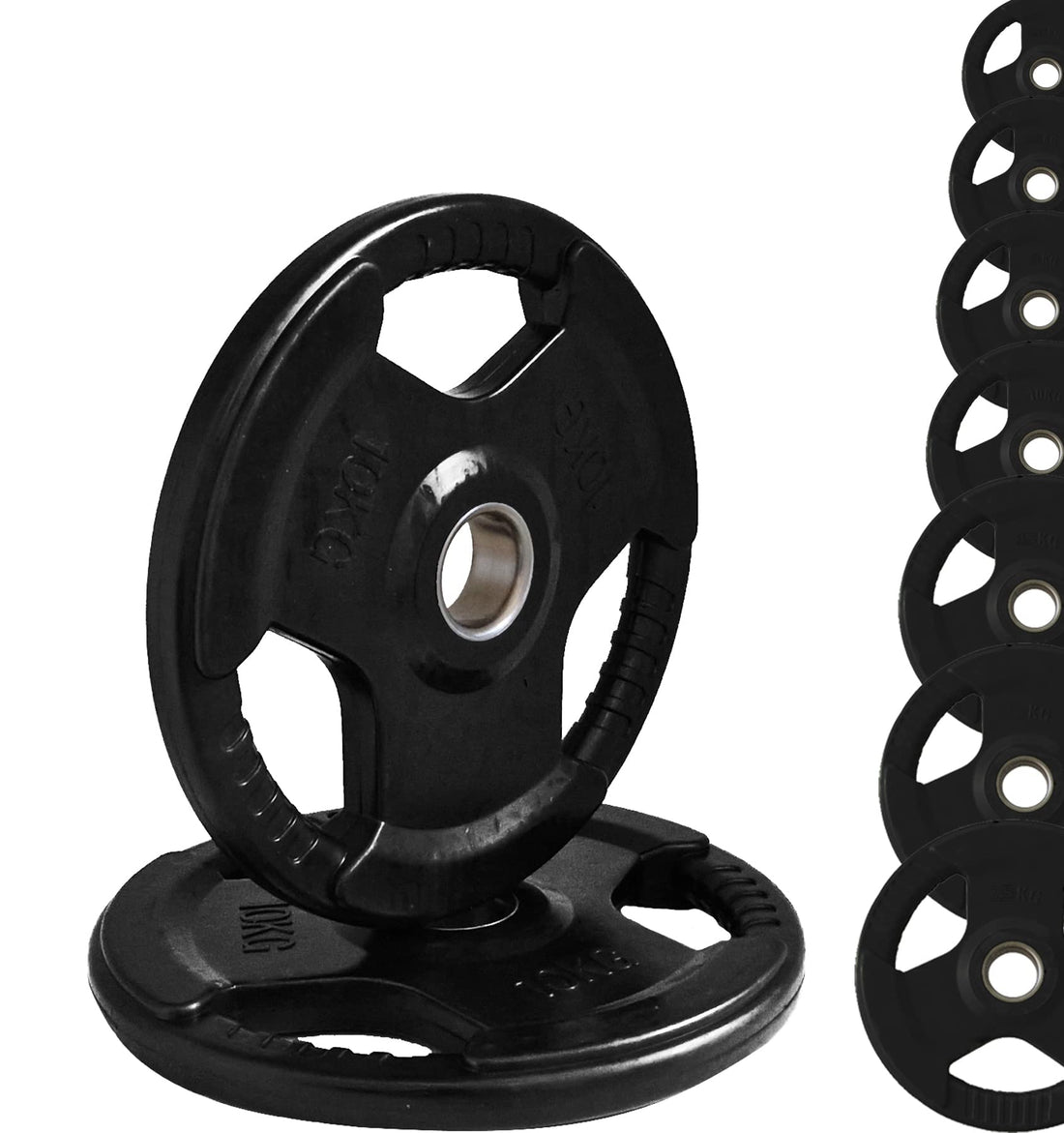 G5 HT SPORT Olympic Cast Iron Rubber Discs Hole Diameter 50 mm for Gym and Home Gym from 1.25 to 25 kg for Dumbbells and Barbell