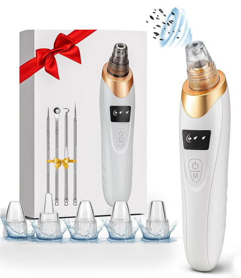 2025 ADAK Electric Blackhead Remover Vacuum – 5 Adjustable Suction Levels + Probes, USB Rechargeable Facial Pore Cleaner, Acne Extractor & Skin Care Device for Adults (Extra 4 Pcs Tools)