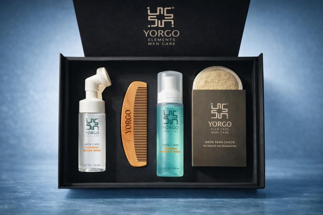 Yorgo Premium Men's Grooming Gift Box – Luxury Leather Collection for Complete Care