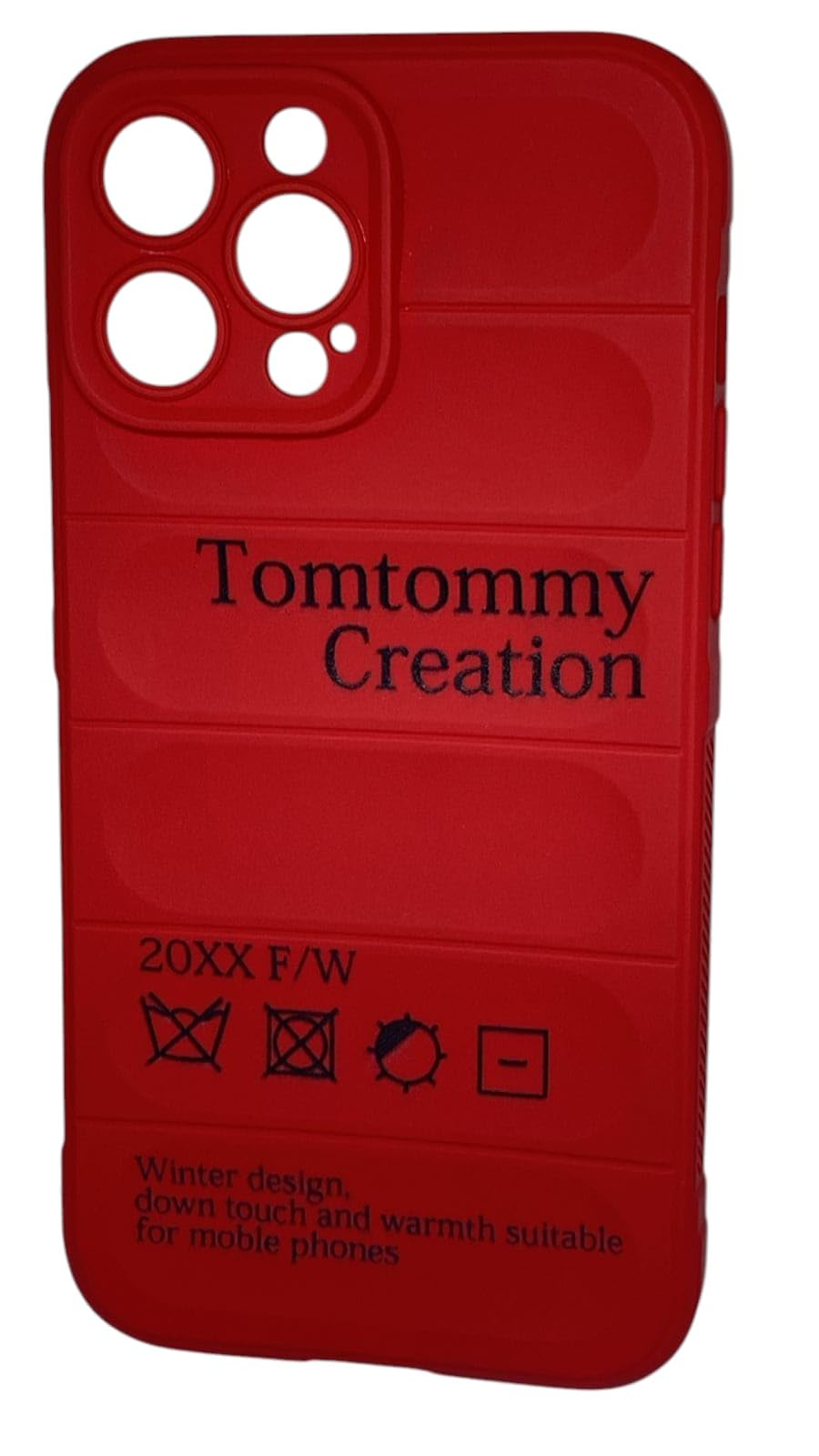 (3mara store) New Design Unique Design Youth Wide Bumper Back Cover For iphone 13 pro max Shockproof Case (3mara store) (Red)