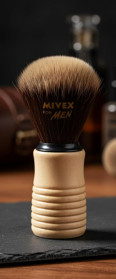 Barber Brush for Men - Bamboo Handle - Home Use - Salons - Men